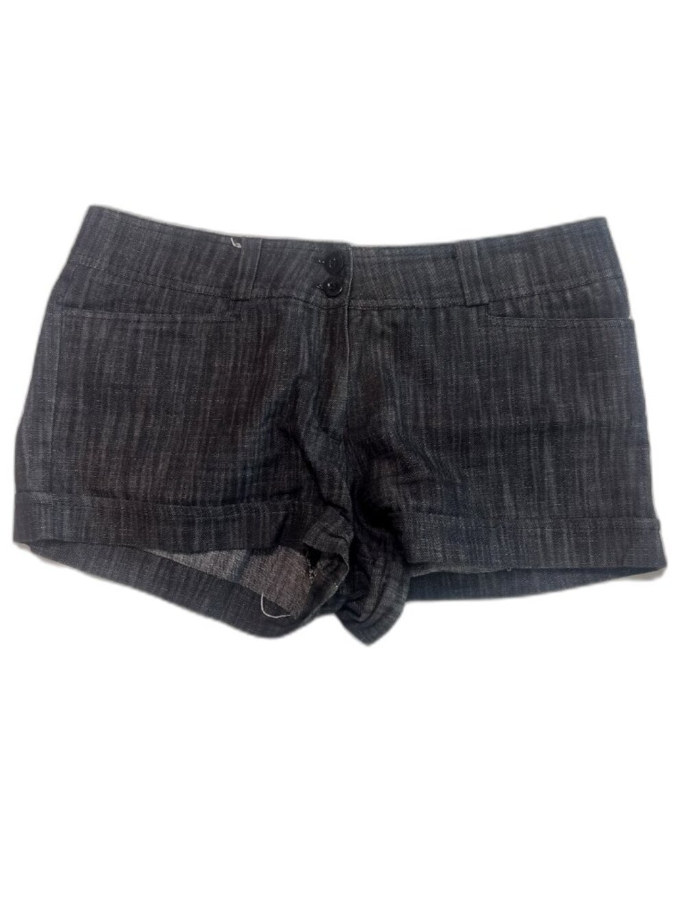 Ponny Tail Womens Dark Gray Cuffed Vacation Shorts Size L